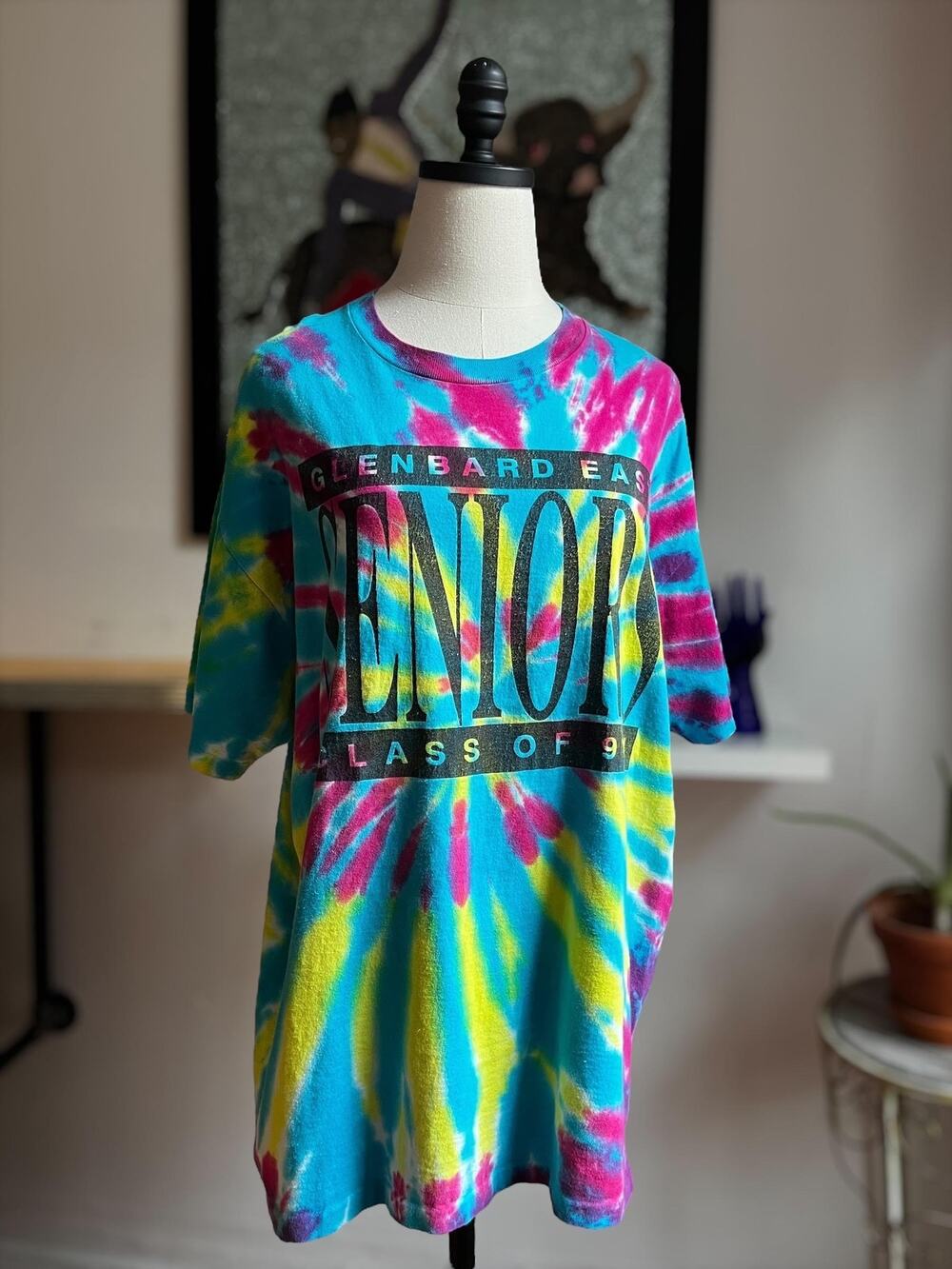 Vintage 1996 Eye Dye Tie Dye T Shirt | Senior Tour Parody Graphic Tee | XL